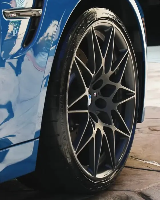 BMW M4 Heritage Edition, one of 50 manual units in Laguna Blue.